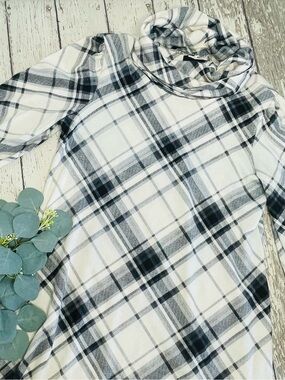 Chetta B Plaid Cowl Neck Swing Dress